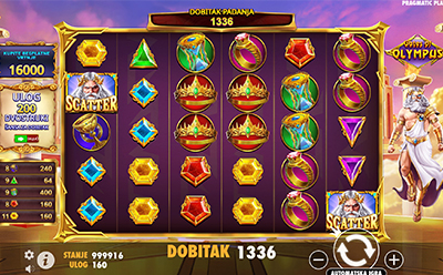 Gates of Olympus slot množitelj