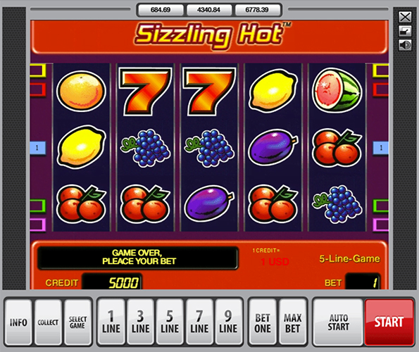 Besplatno igrajte Sizzling hot online