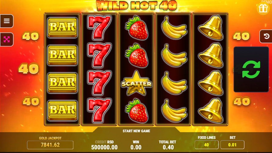Besplatno igraj Wild Hot 40 online