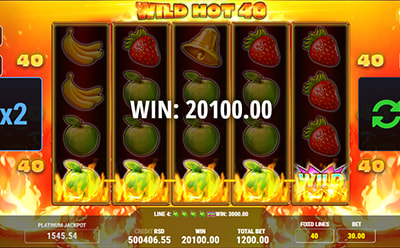 Wild Hot 40 slot bonus igra